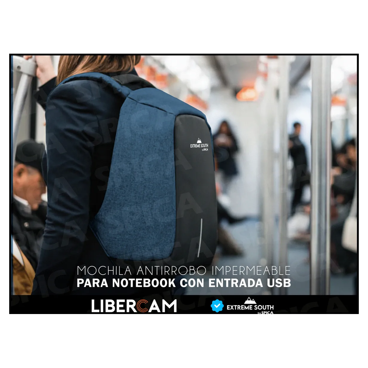 Mochila Spica M-10 en un urbano en transporte