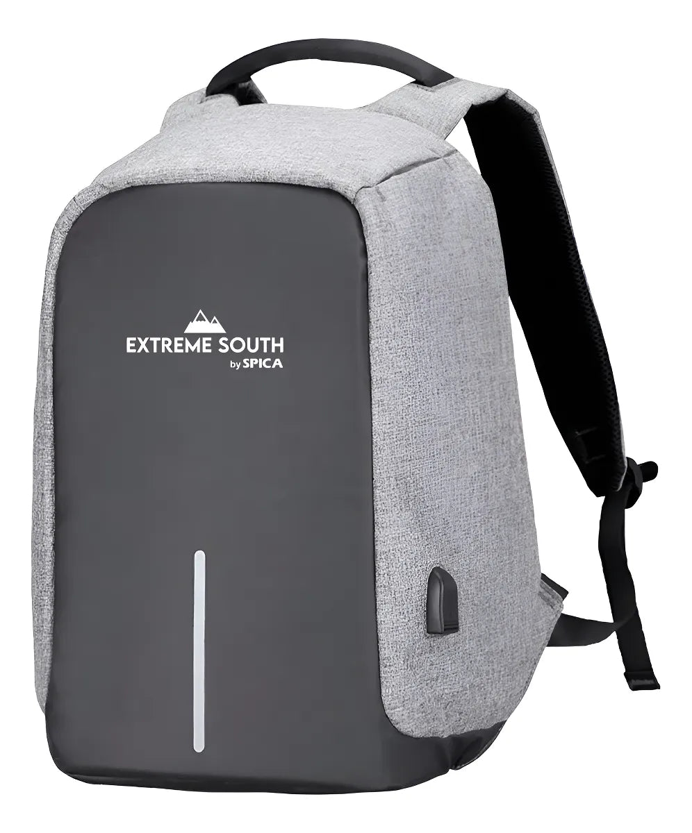 Mochila Antirrobo Impermeable EXTREME SOUTH by Spica M-10 – Porta Notebook y USB (Anticorte)