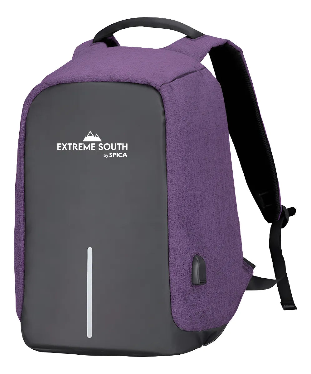 Mochila Antirrobo Impermeable EXTREME SOUTH by Spica M-10 – Porta Notebook y USB (Anticorte)